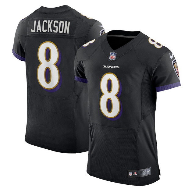 mens nike lamar jackson black baltimore ravens alternate vapor elite player jersey